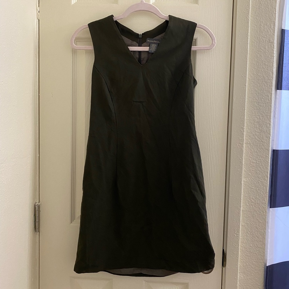 Forest green banana republic dress